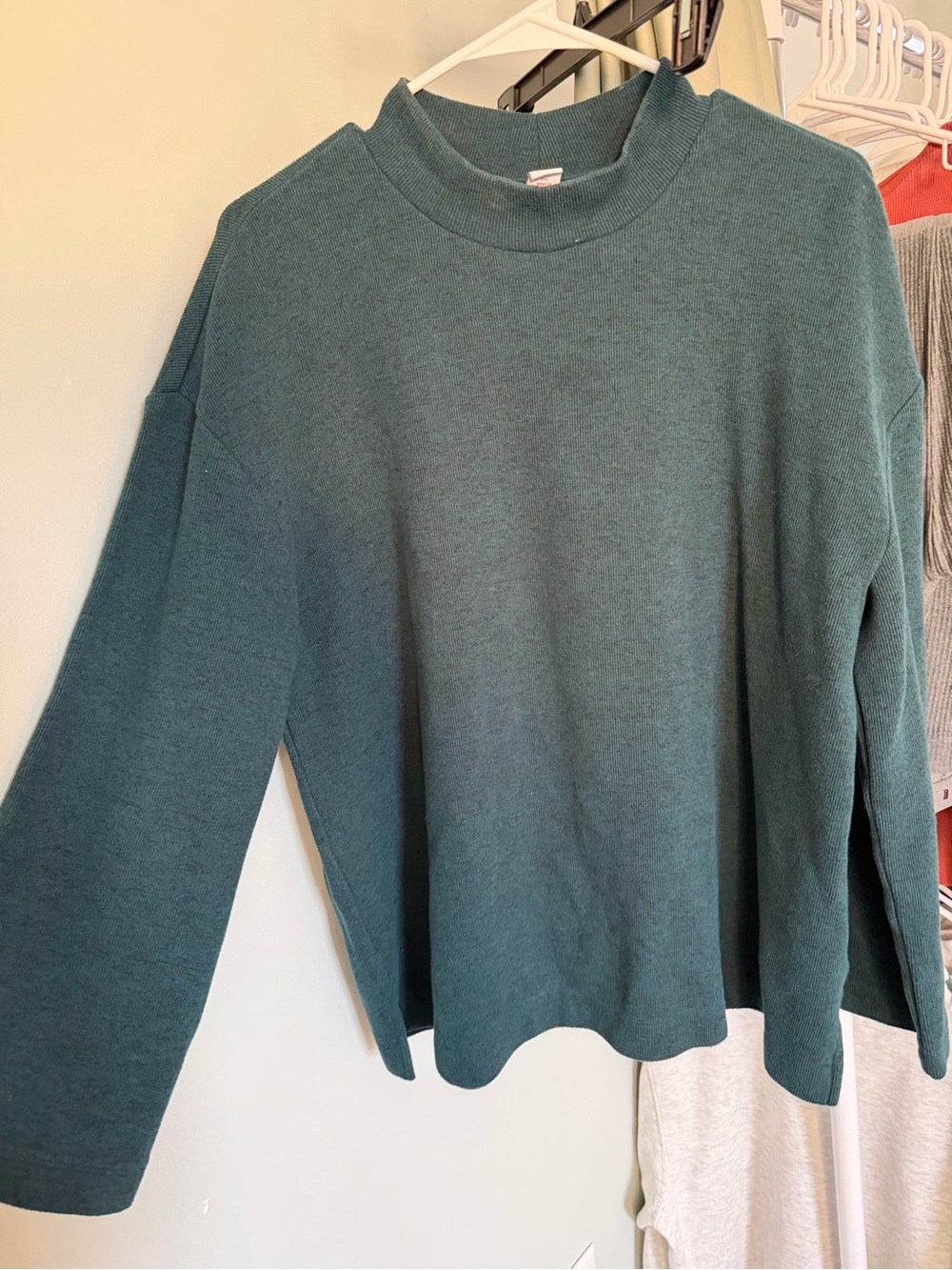 Old Navy Teal Ribbed Mock Neck Sweater